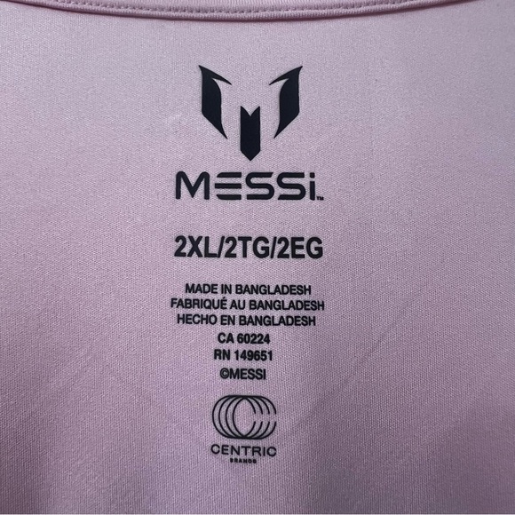 Messi 2XL Candy Pink V Neck Shirt Jersey Futbol Soccer Fandom - Picture 7 of 10